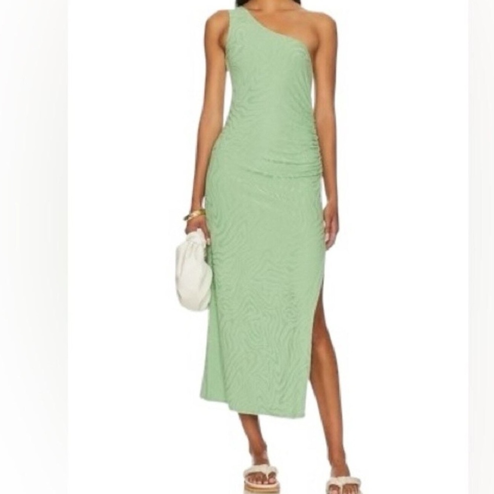 NWT- Seafolly One-Shoulder Jersey Mid- Dress in color Thyme